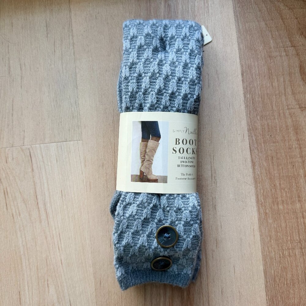 Simply Noelle Tall Blue Boot Socks • NWT